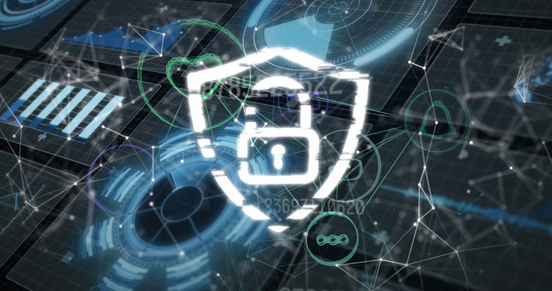 Cybersecurity Network with Digital Globe and Data Interface