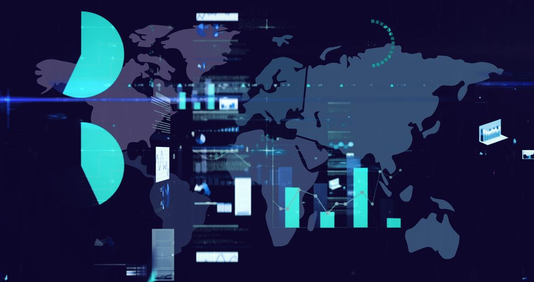Global Business Analytics and Data Mapping Concept