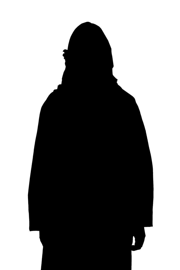 Transparent Silhouette of Woman Posing on Pristine Background
