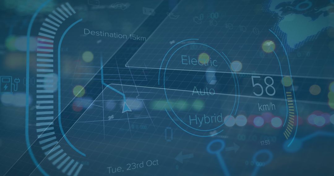 Futuristic Digital Interface with Data Analytics Imagery