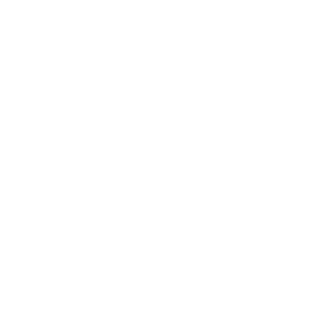 Transparent Circle with Four Directional Arrows on Vector Background