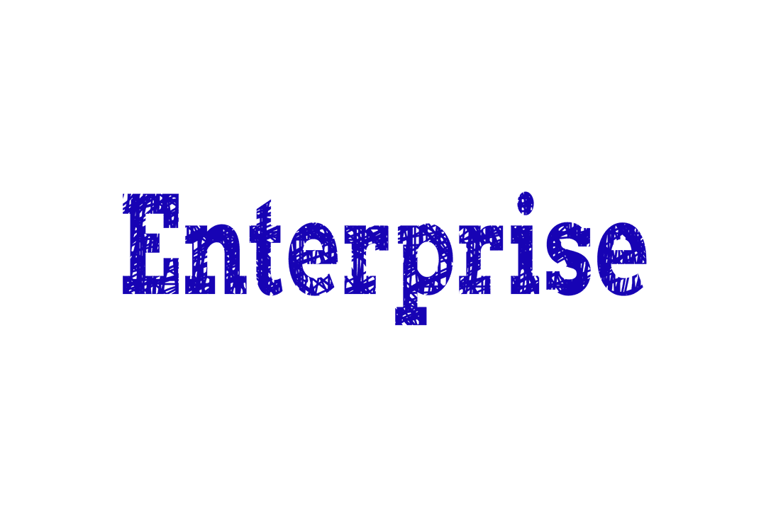 Bold Transparent Enterprise Logo on Clear Background