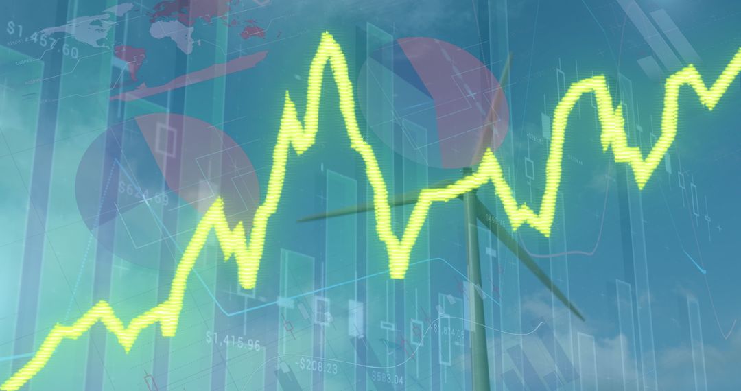 Green Energy Investment Trends Displayed in Dynamic Graph Overlay
