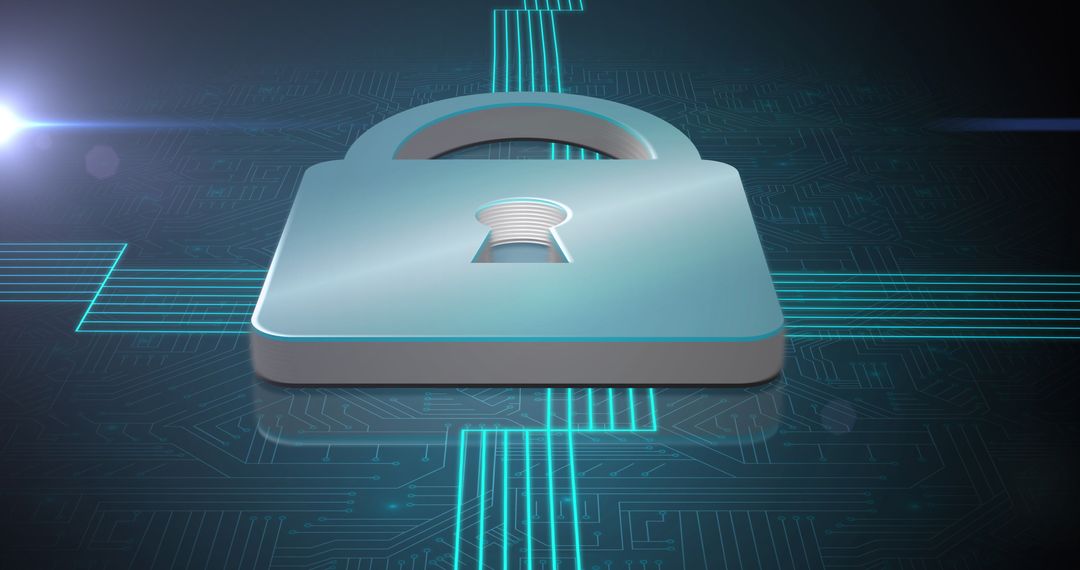 Secure Digital Lock Symbolizing Cybersecurity Measures