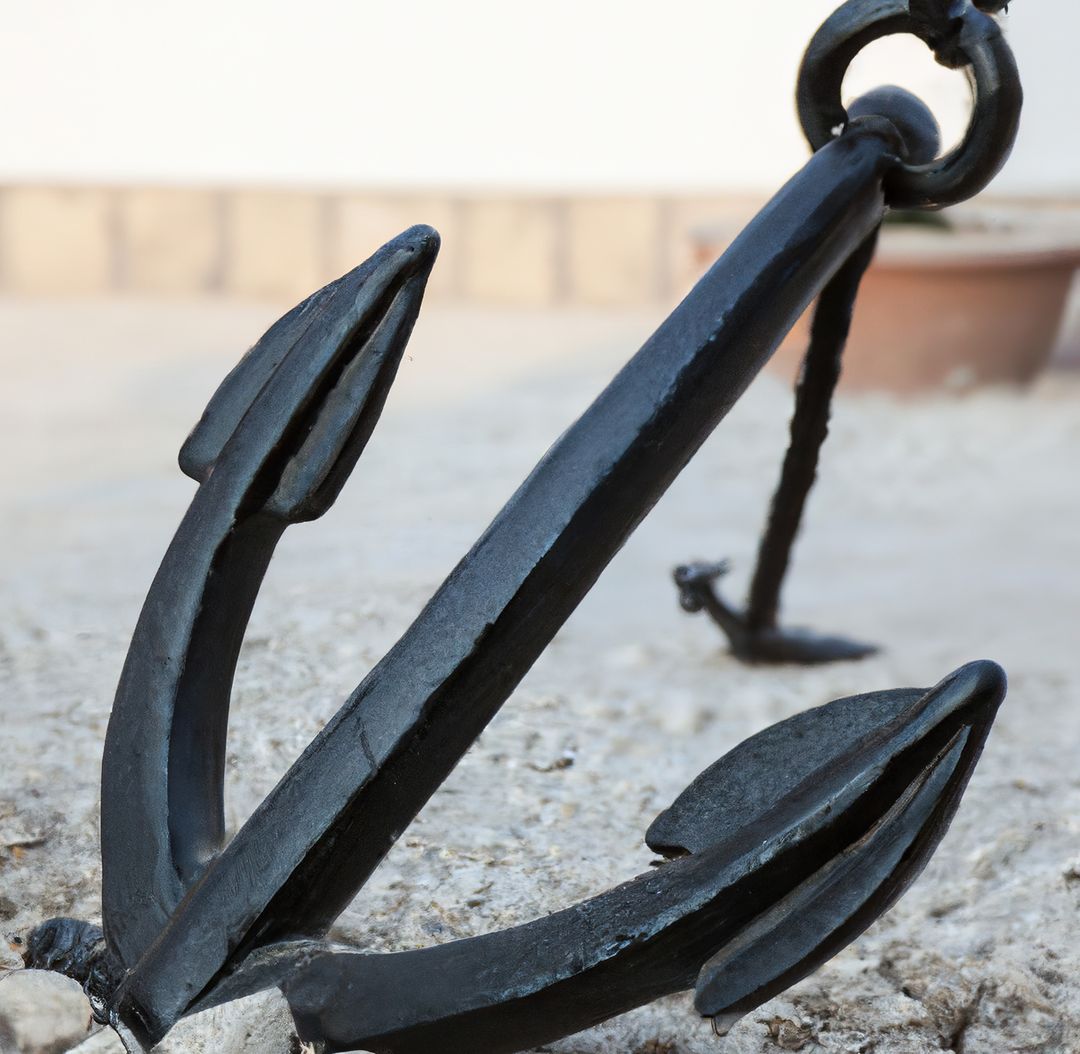 Close up of anchor created using generative ai technology - Free Images, Stock Photos and Pictures on Pikwizard.com