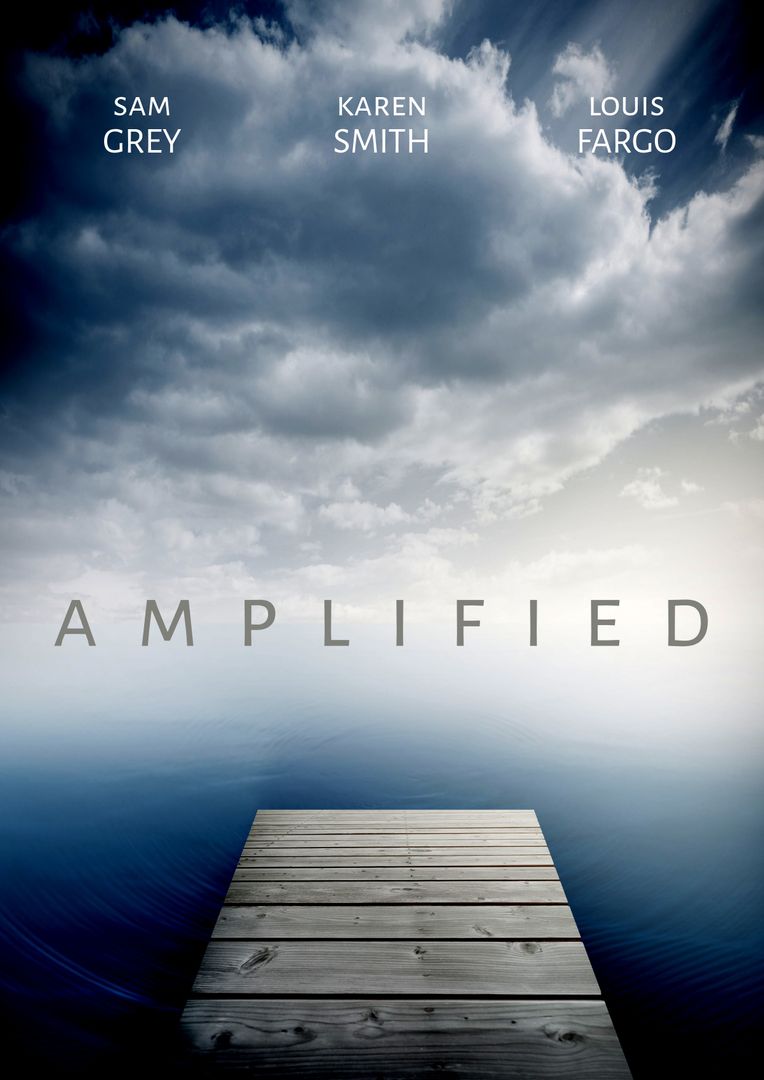 Dramatic Film Poster with Jetty and Stormy Sky