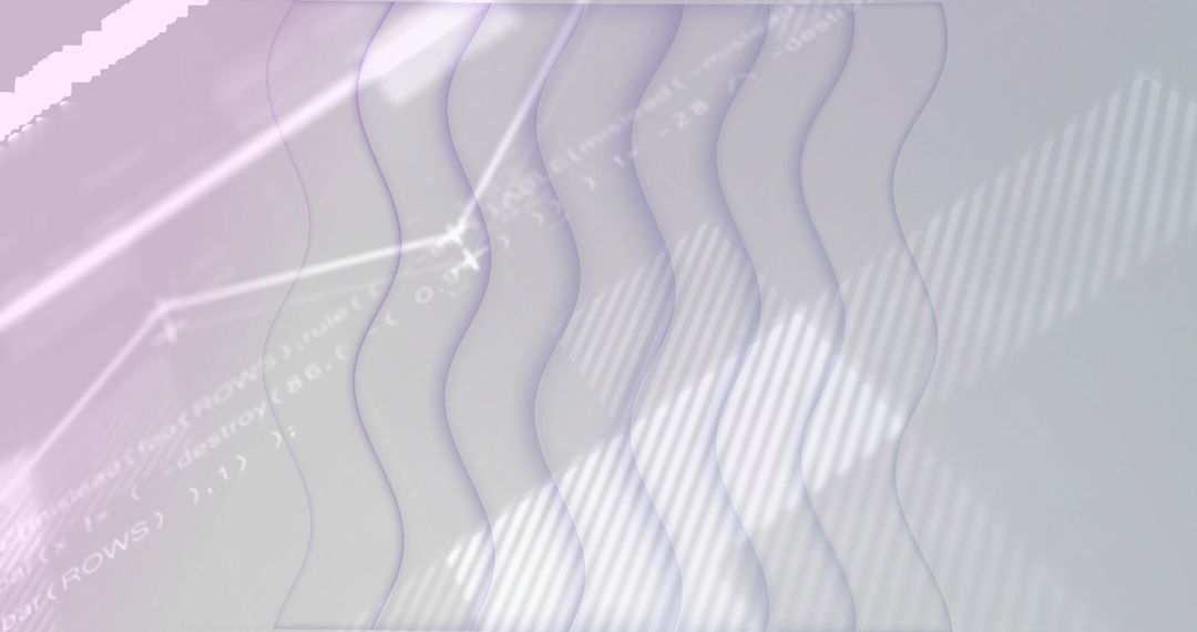 Abstract Digital Code with Wavy Lines on Light Background