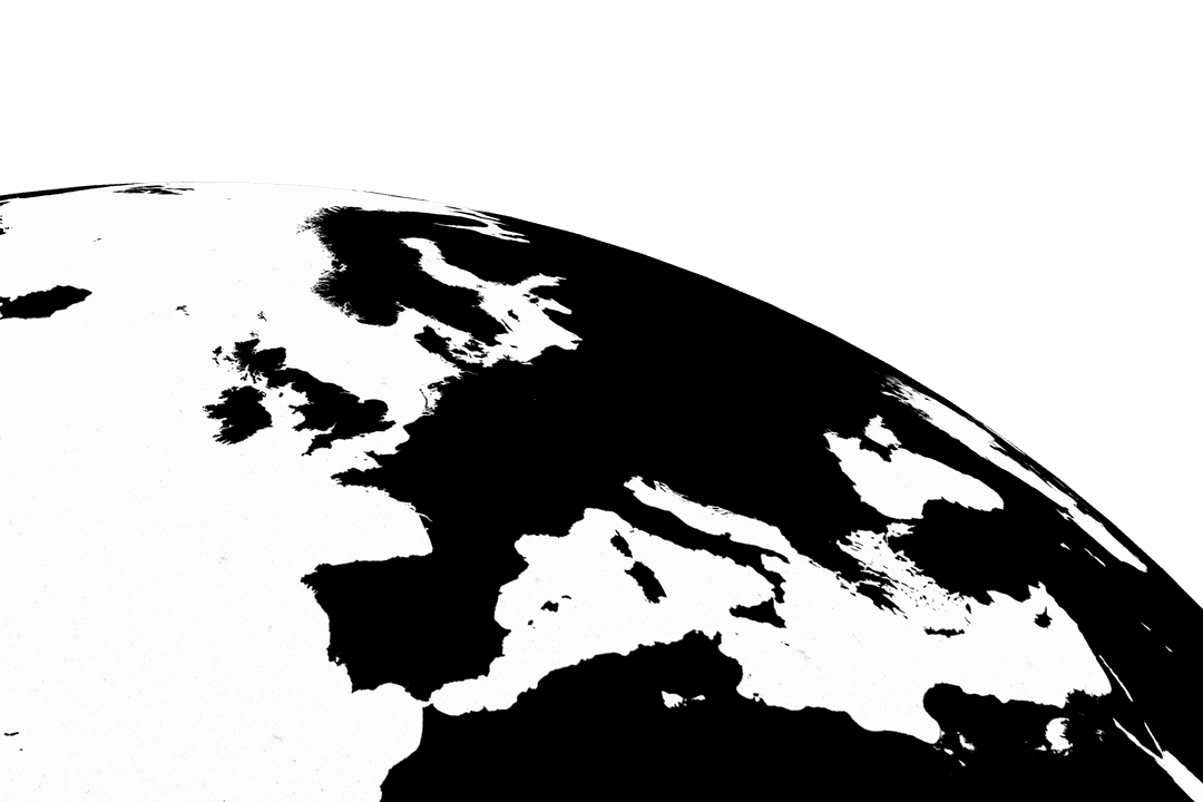 Minimalist Transparent Europe Map Illustration