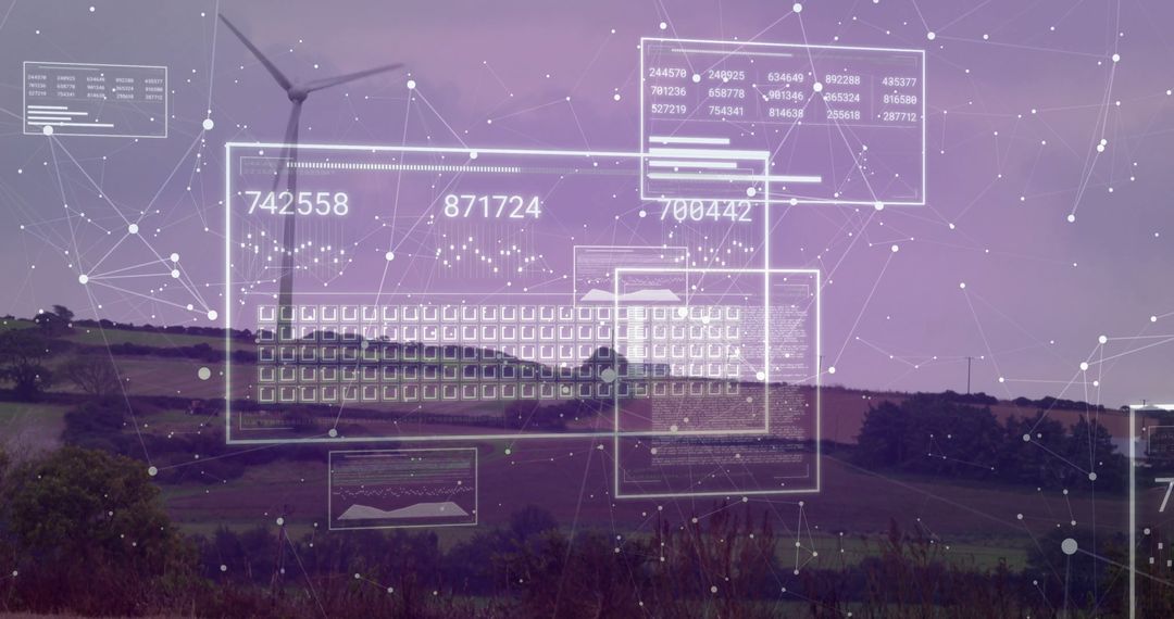 Digital Technology in Agriculture with Wind Turbine Network Integration