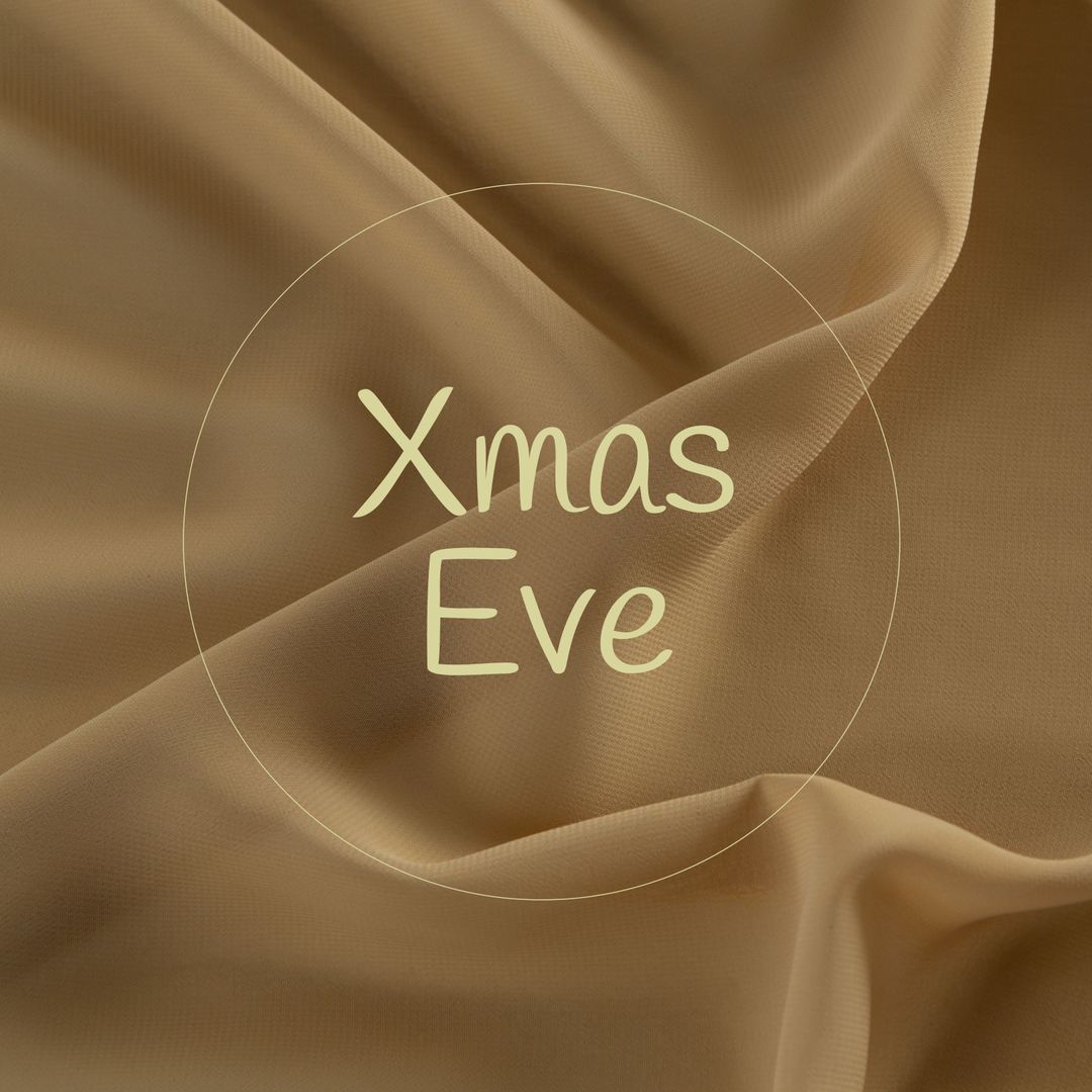 Elegant Christmas Eve Background Design with Beige Fabric