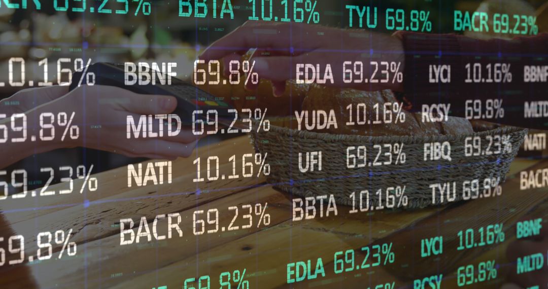 Digital Payments Interface with Stock Market Overlay