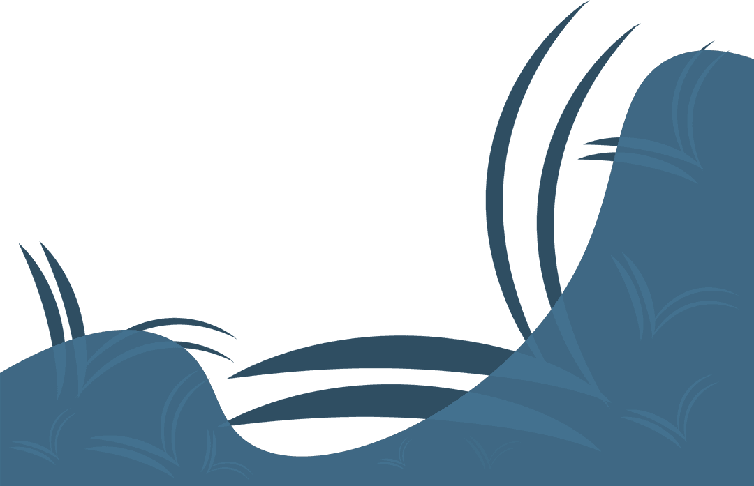 Abstract Blue Waves with Transparent Background Vector Illustration