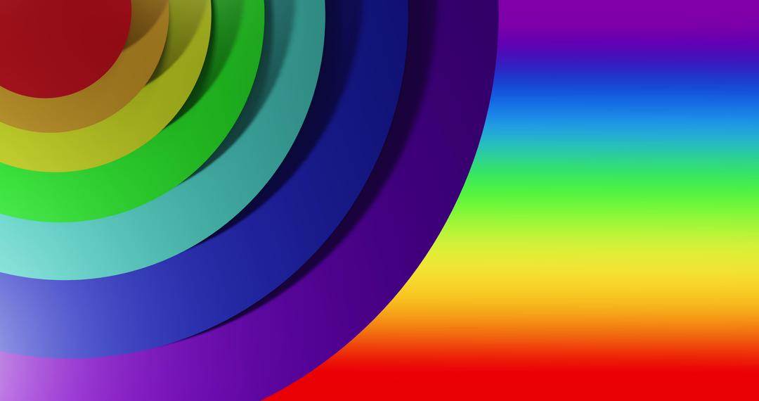 Colorful Overlapping Circles on Rainbow Background - Free Images, Stock Photos and Pictures on Pikwizard.com