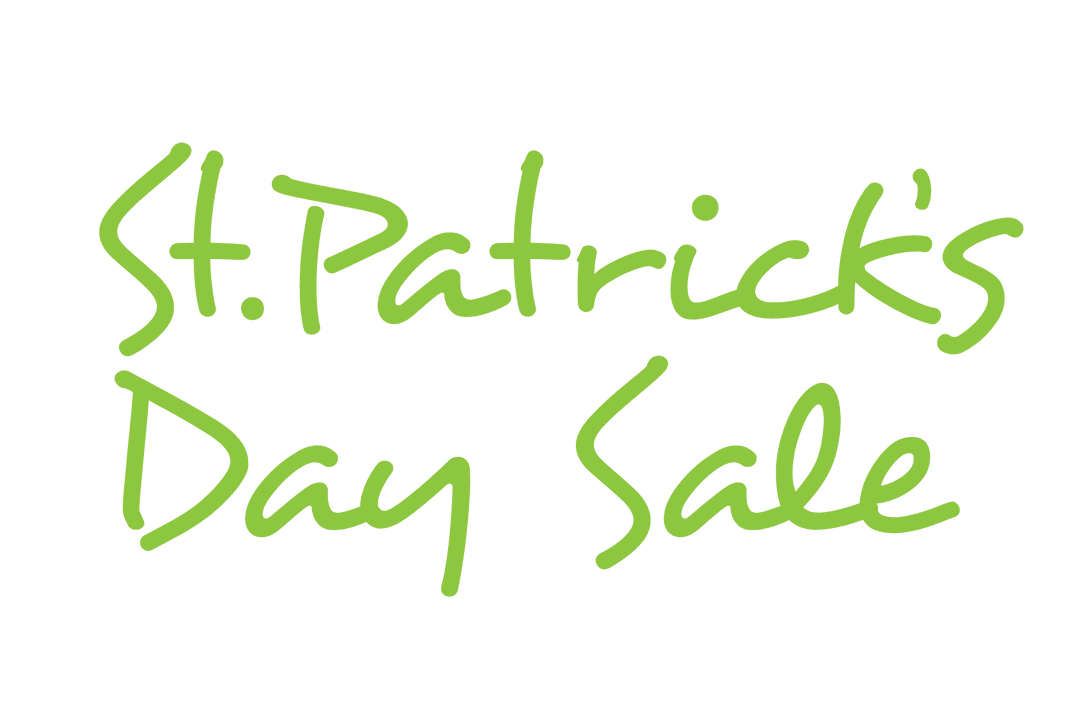 St. Patrick's Day Sale Text on Transparent Background for Promotions