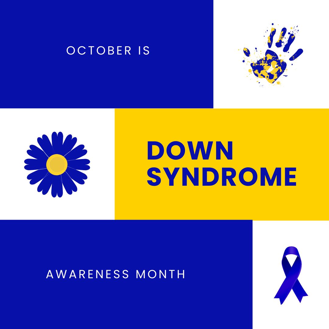 Down Syndrome Awareness Month Graphic with Symbols