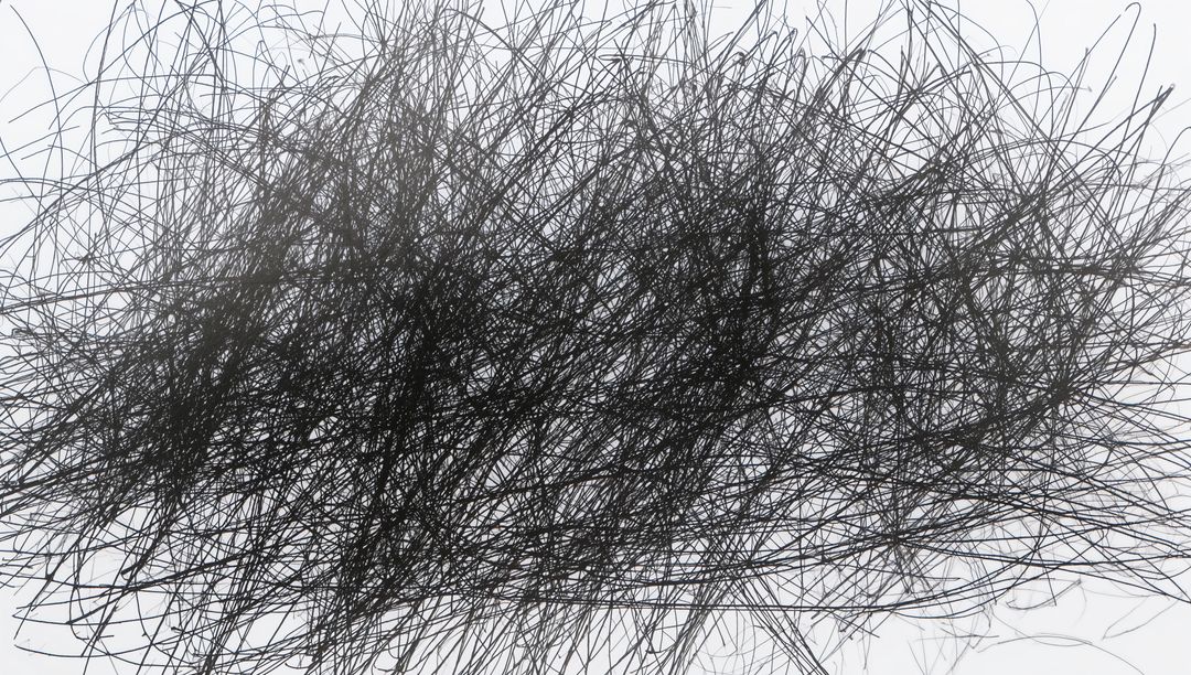 Dynamic Abstract Ink Scribbles on White Canvas