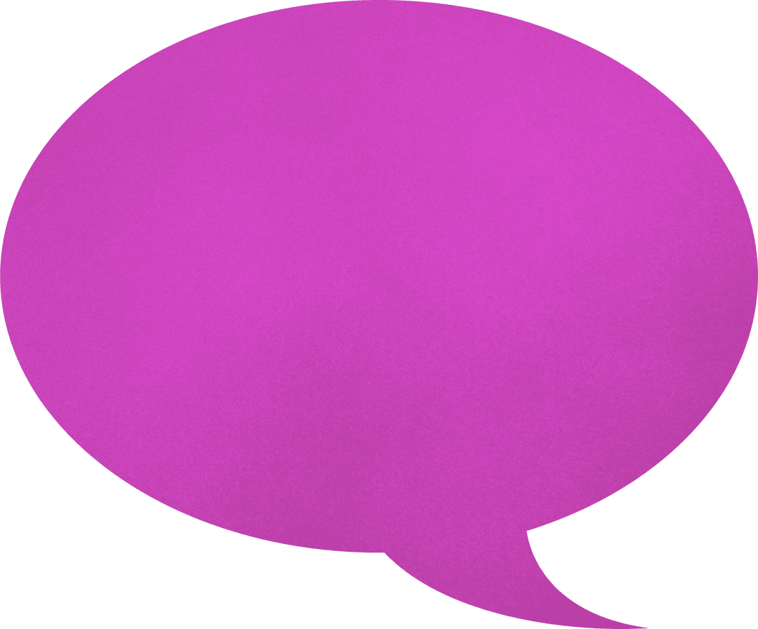 Transparent Magenta Speech Bubble Vector for Design