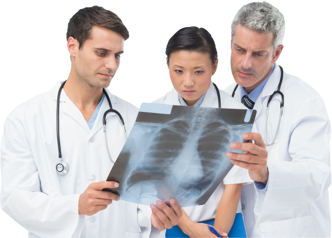 Transparent Background Team of Doctors Examining Chest X-ray - Download Free Stock Images Pikwizard.com