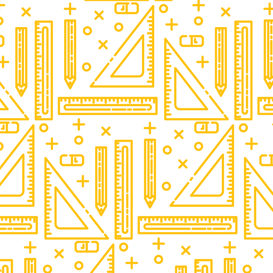 Transparent Yellow Geometric Pattern with Pencils and Rulers