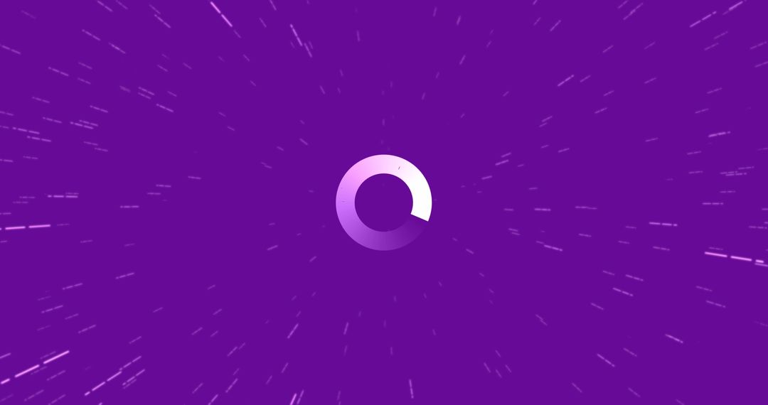 Dynamic Ring with Digital Interface Elements on Purple