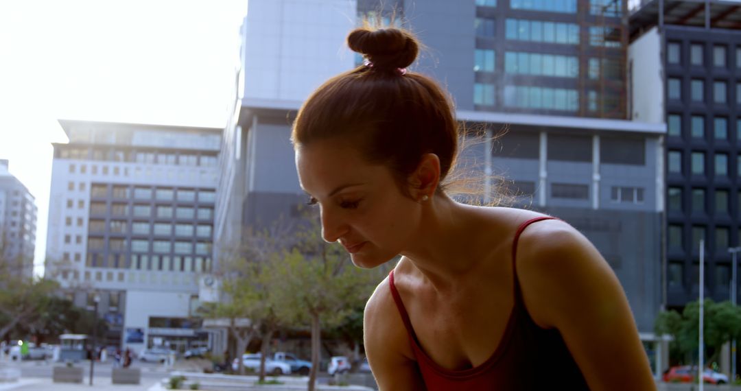 Active Woman Stretching Before Workout in Urban Setting - Free Images, Stock Photos and Pictures on Pikwizard.com