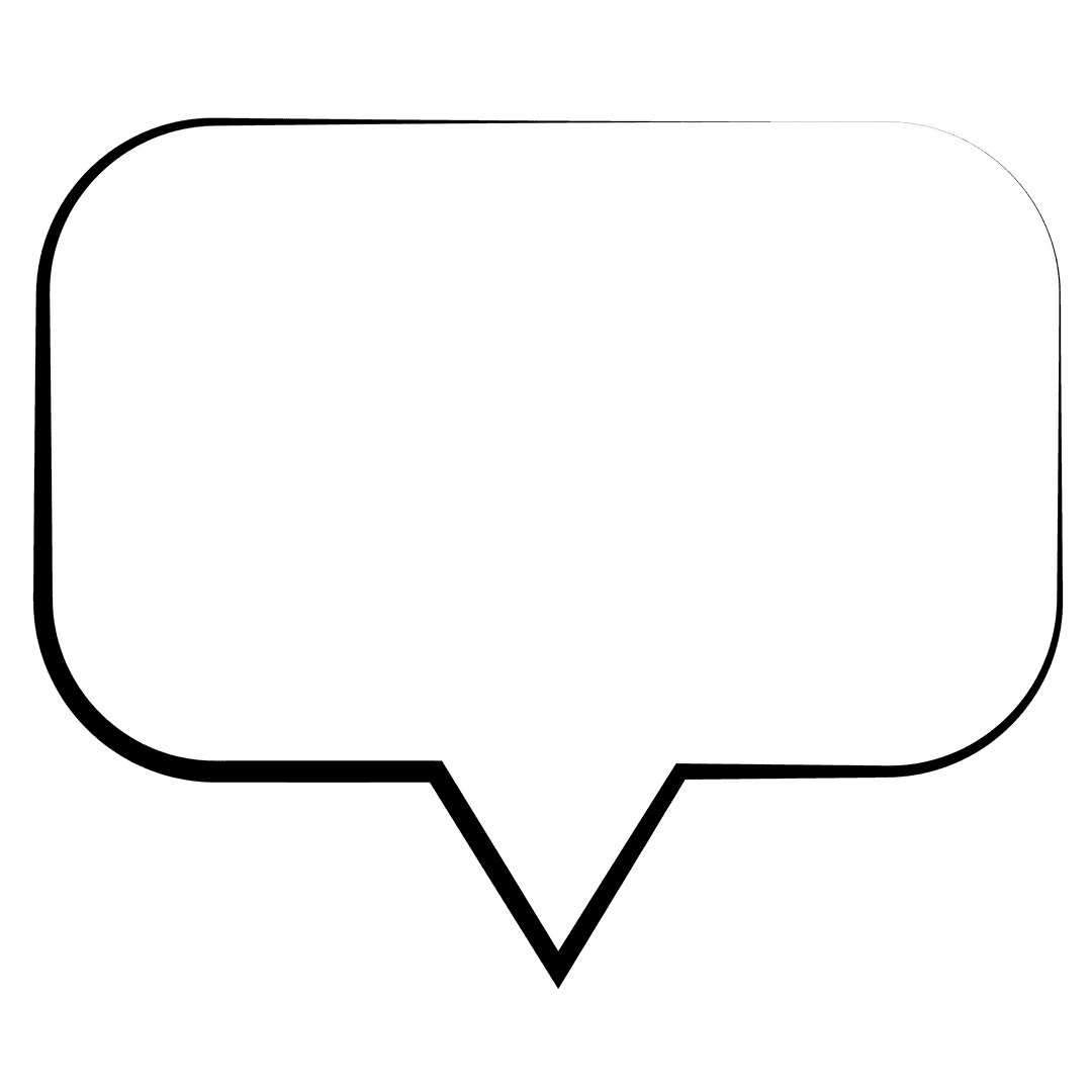 Blank Speech Bubble on Transparent Background Digital Illustration