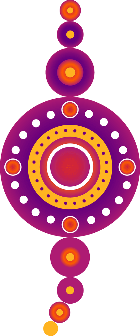 Abstract Ringed Shapes on Transparent Background