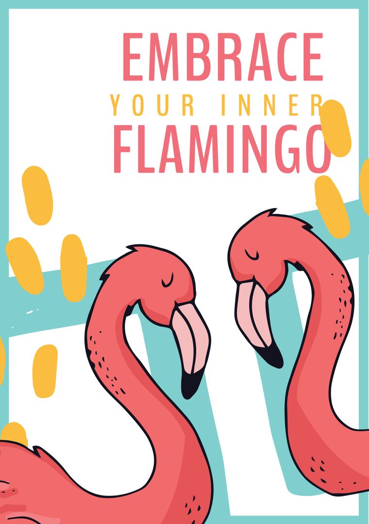 Inspirational Flamingo Poster for Confidence