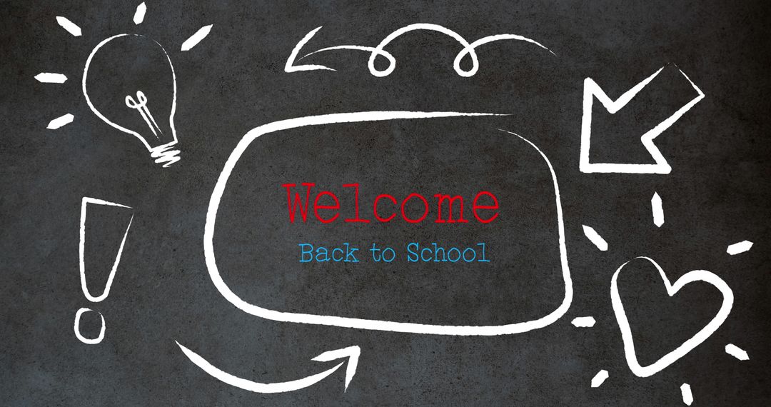 Welcome Back to School Chalkboard Art