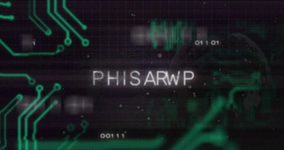 Digital Data Processing on Circuit Board Background