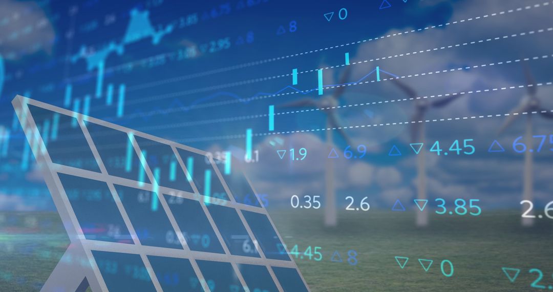 Renewable Energy Investment Trends with Solar Panels and Wind Turbines