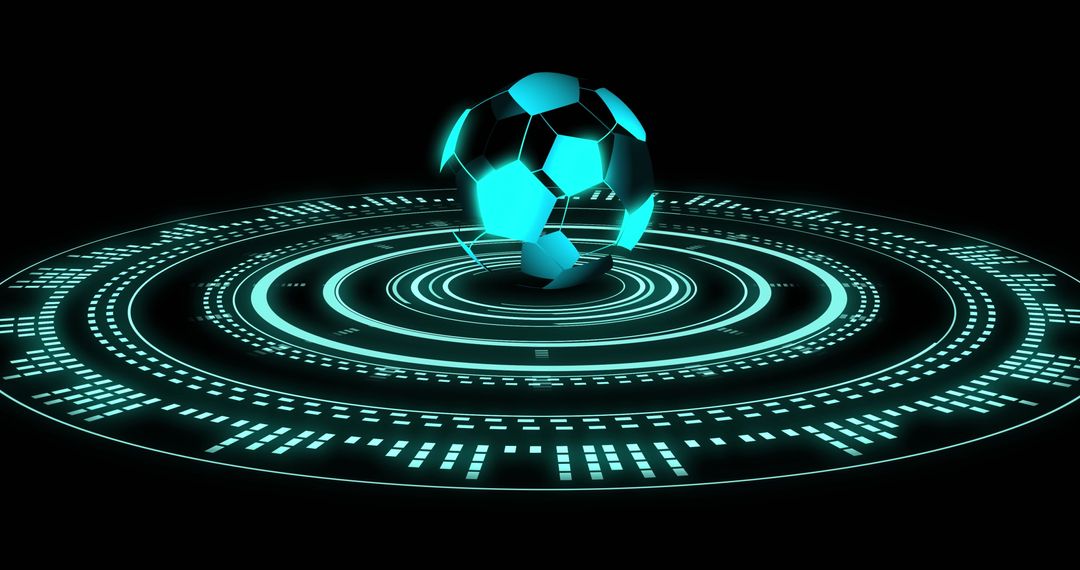 Digital Football in Futuristic Holographic Interface
