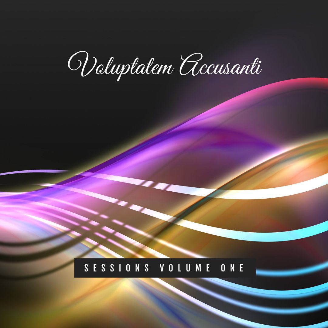 Dynamic Abstract Music Album Cover with Flowing Vibrant Lines