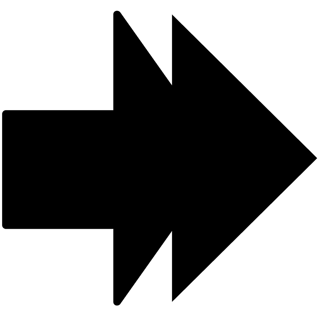 Black Double Arrow Symbol on Transparent Background