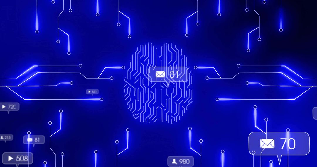Digital Fingerprint Highlighting Futuristic Cybersecurity Concepts