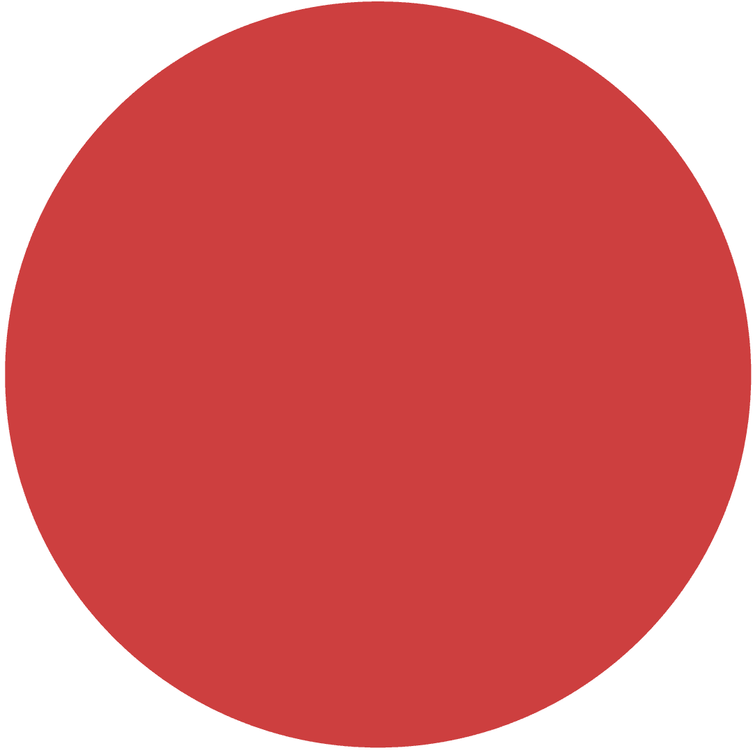 Red Circle with Copy Space on Transparent Background