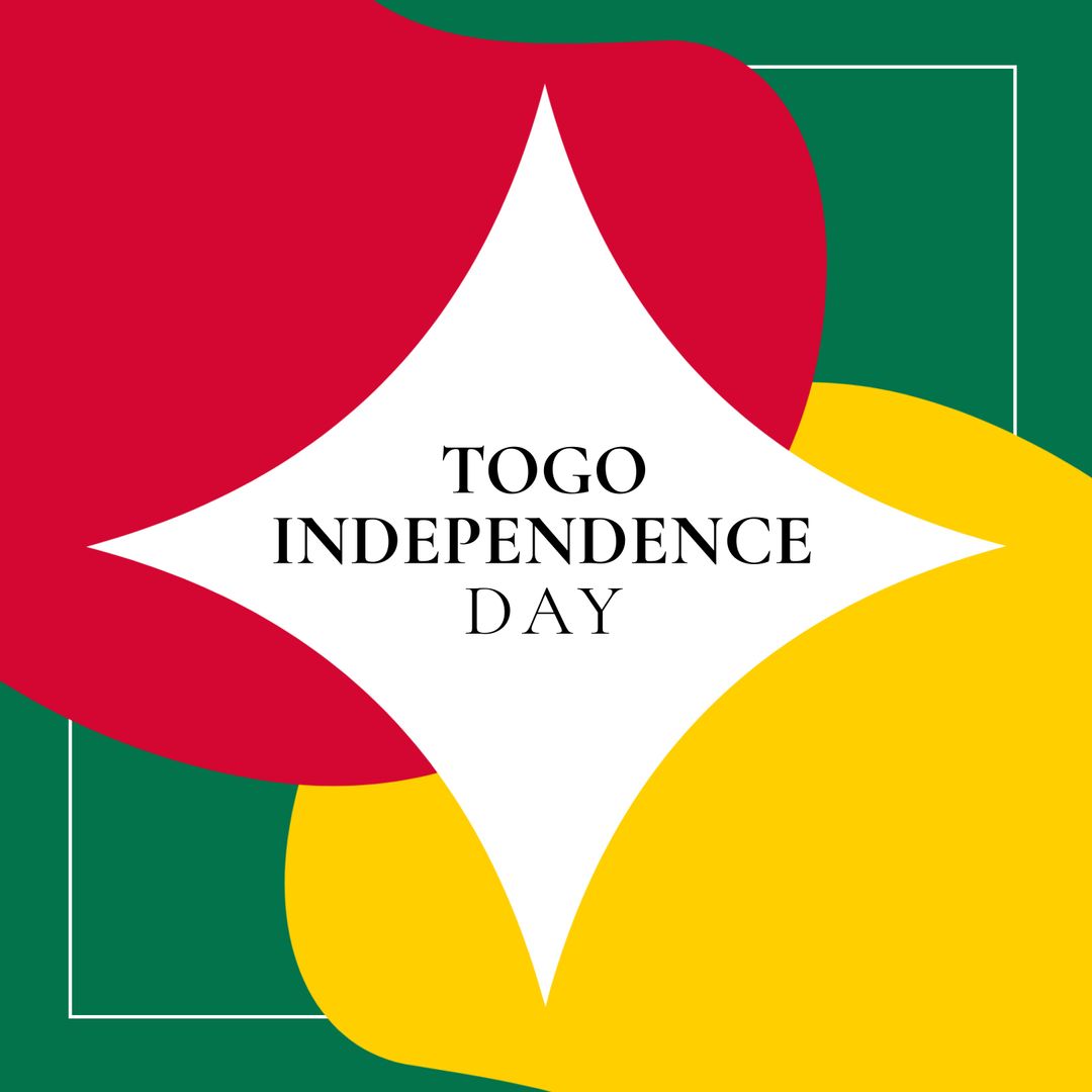 Togo Independence Day Celebration Design with Flag Colors