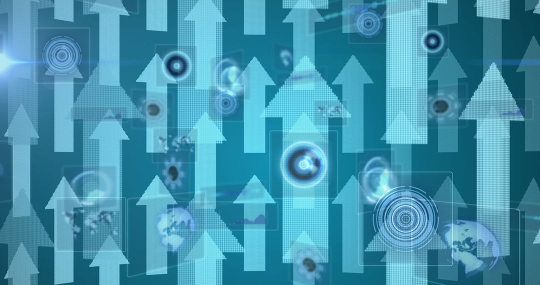 Futuristic Dashboard with Data Analysis and Growth Concepts