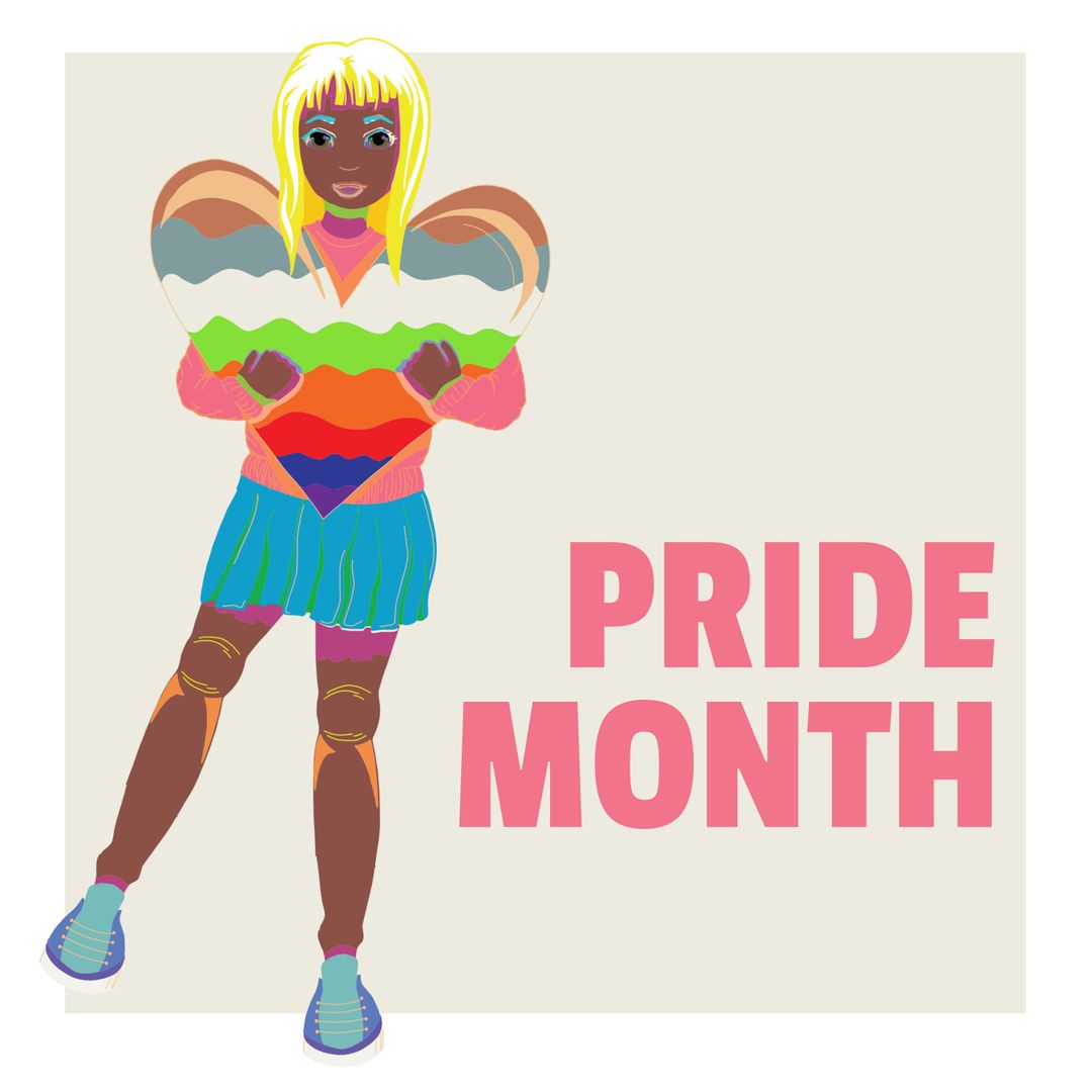 LGBTQIA Pride Month Colorful Celebration Design
