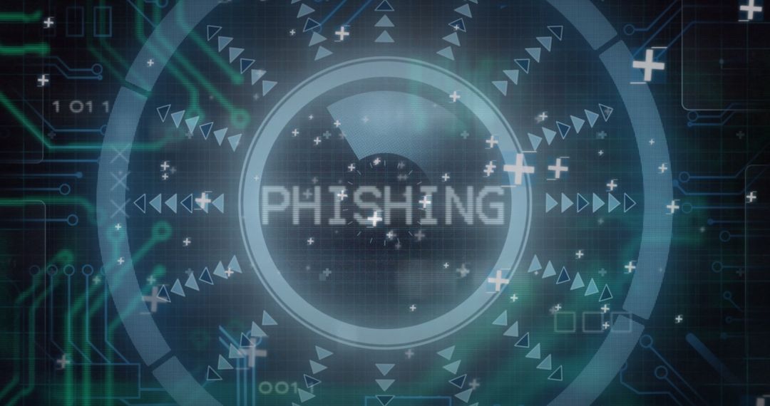 Digital Security Interface with Phishing Alert Imagery