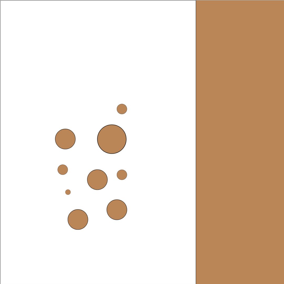 Minimalist Brown Circles on White Background