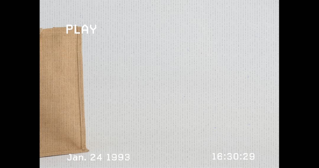 Retro VCR Background with Burlap Texture