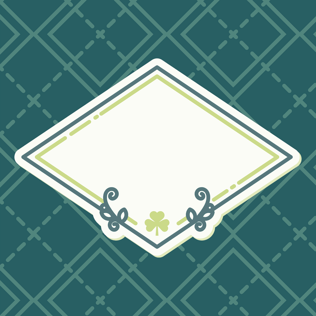 Elegant Diamond Badge Design on Transparent Background