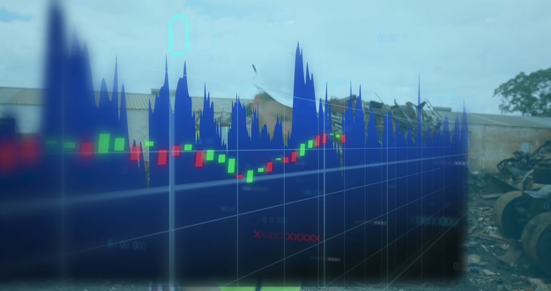 Data Processing Overlay with Worker at Recycling Facility