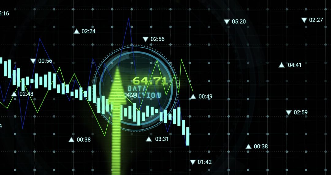 Futuristic Data Analytics Finance Chart Concept