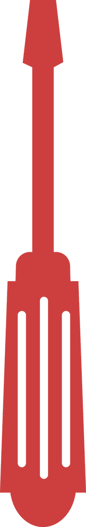 Red Spatula Illustration on Transparent Background