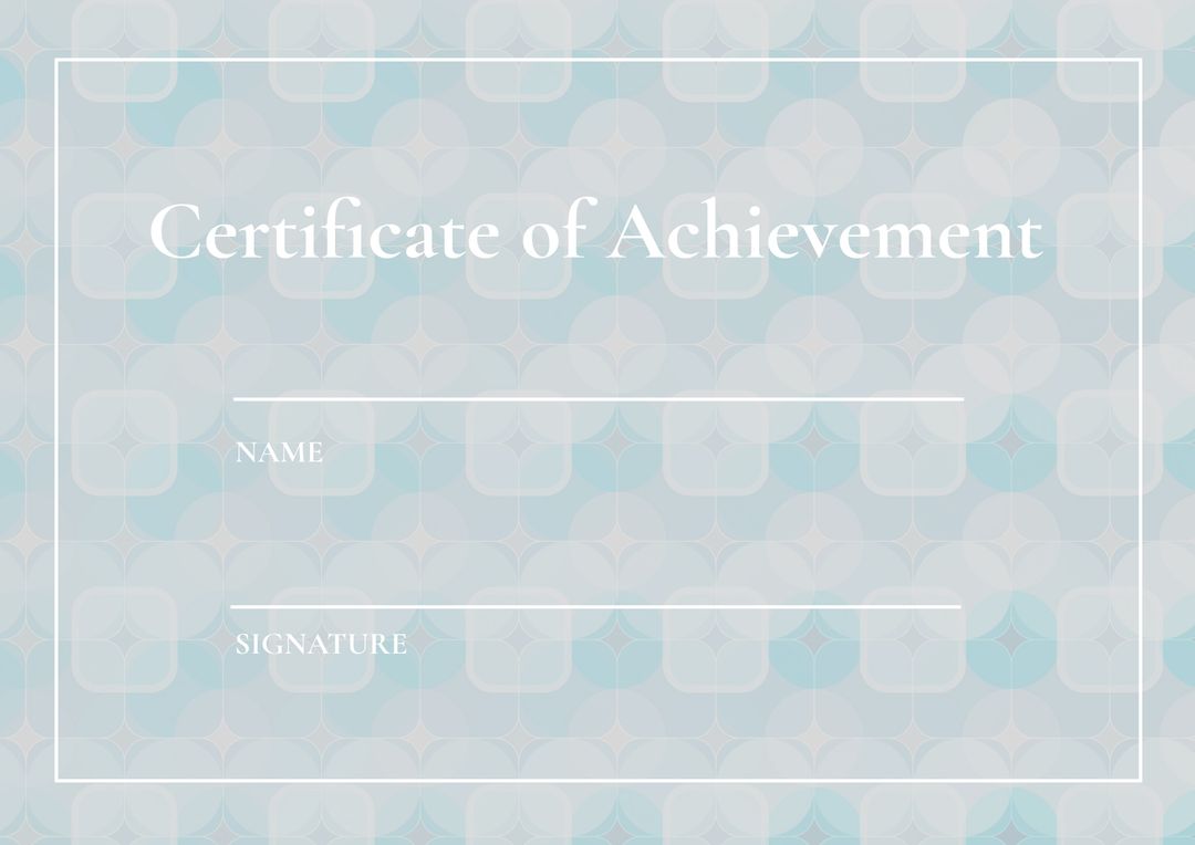 Elegant Certificate Template with Geometric Design for Achievements - Download Free Stock Templates Pikwizard.com