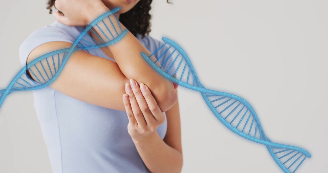 Innovative Genetic Research Concept with DNA Visualization