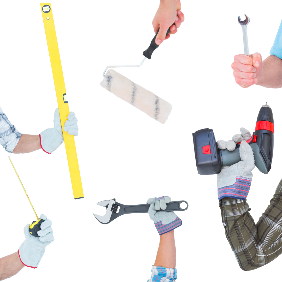 Caucasian Hands Holding Tools on Transparent Background Isolated Work Concept - Download Free Stock Images Pikwizard.com