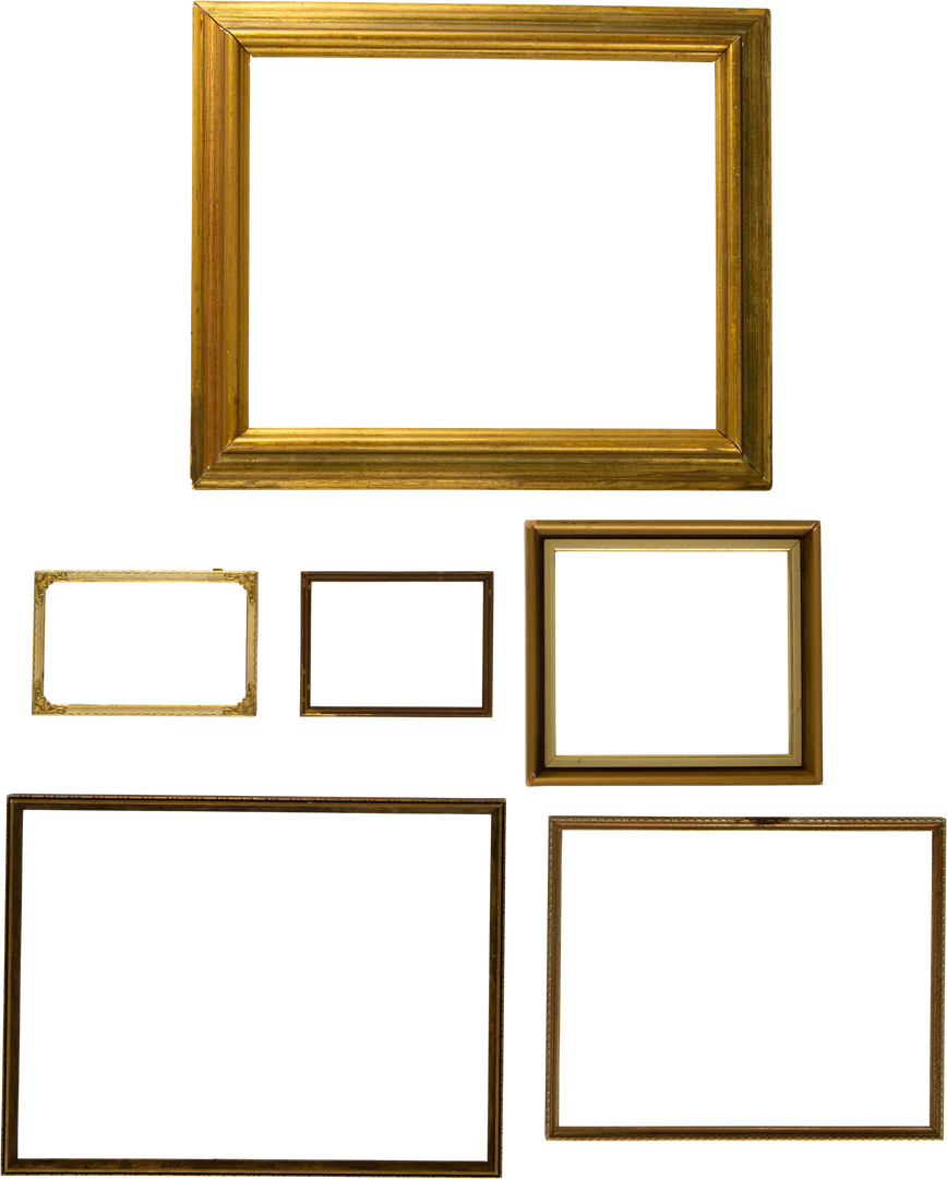 Collection of Gold and Brown Frames on Transparent Background - Download Free Stock Images Pikwizard.com